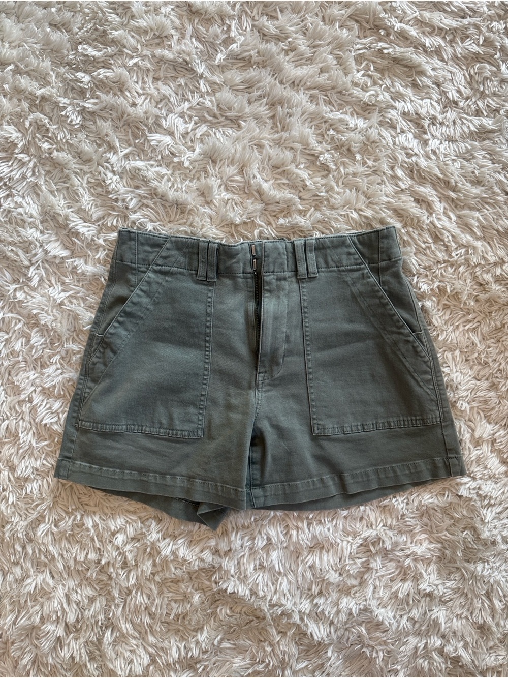 Pistola Sage Green Utility High-Rise Shorts - Picture 3 of 5